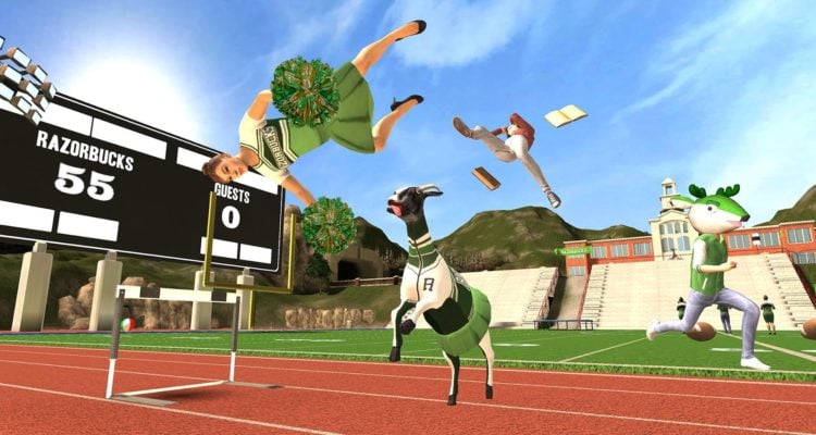 Goat Simulator cheerleader